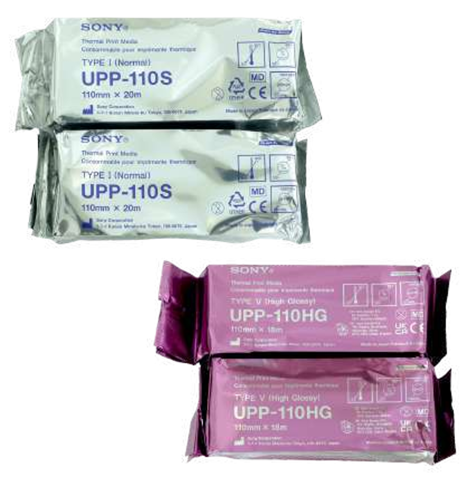 SONY ULTRASOUND THERMAL ROLL - TYPE 1/TYPE 5 - Genuine Sony thermal paper